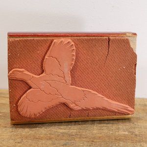 Vintage Pheasant Rubber Stamp 4.5in Geyer Industrial Aids Paper Target Making